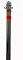 СБ-04 Столбик парковочный под бетон с креплением для цепи заглушка металл. 1005 мм d=57 мм