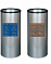 УБ-07 (30 л.) - Урны круглые "ДВА БАКА" комплект 2 шт., для раздельного сбора мусора (каждая урна 30л.)