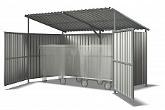 Контейнерная площадка с дверьми (2 контейнера)