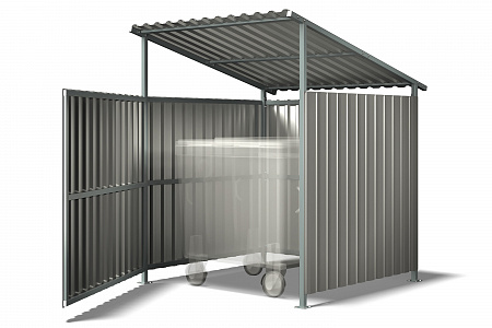 Контейнерная площадка с дверьми (1 контейнер)